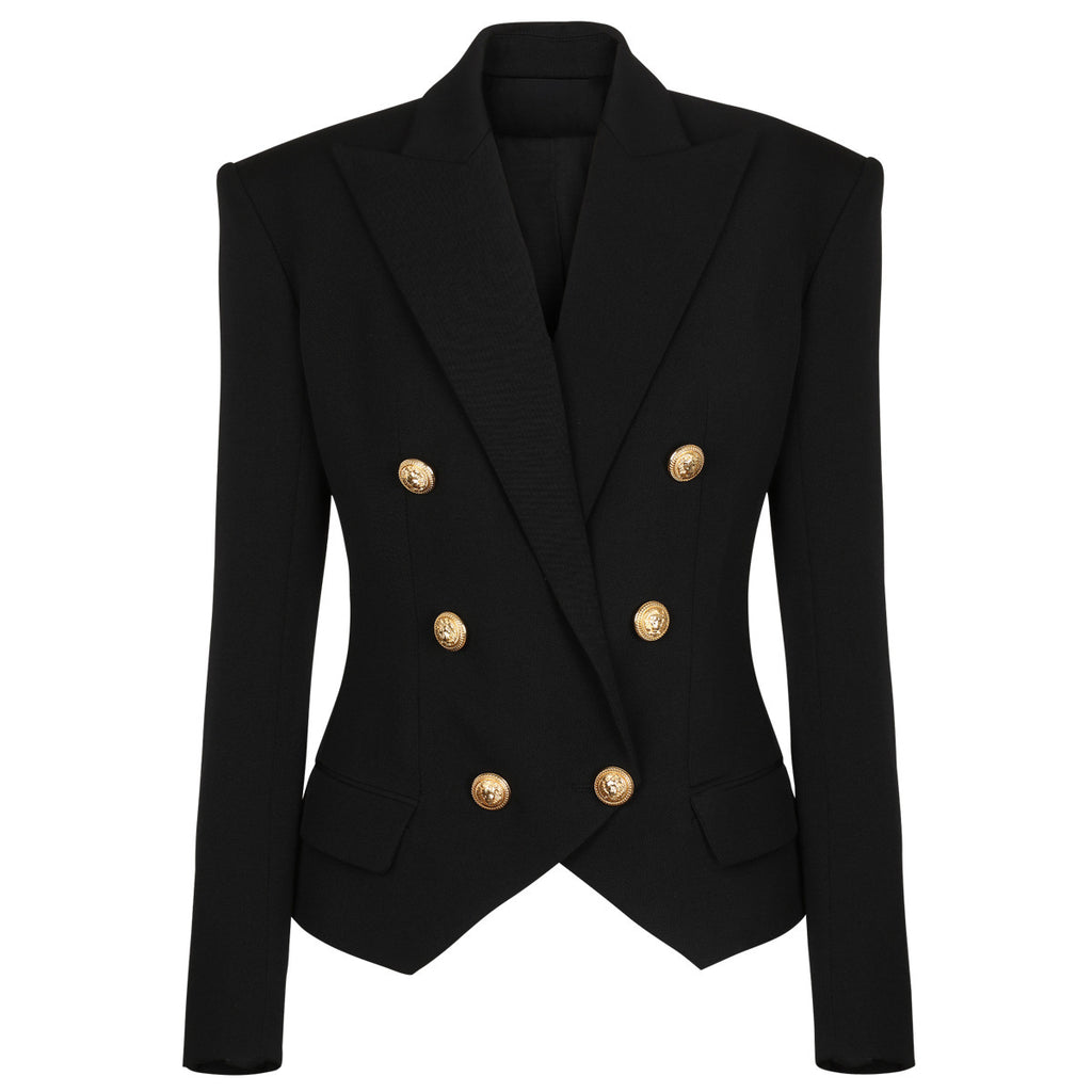 Women's Fashion Simple Waist Fitted Thin Looking Suit Coat