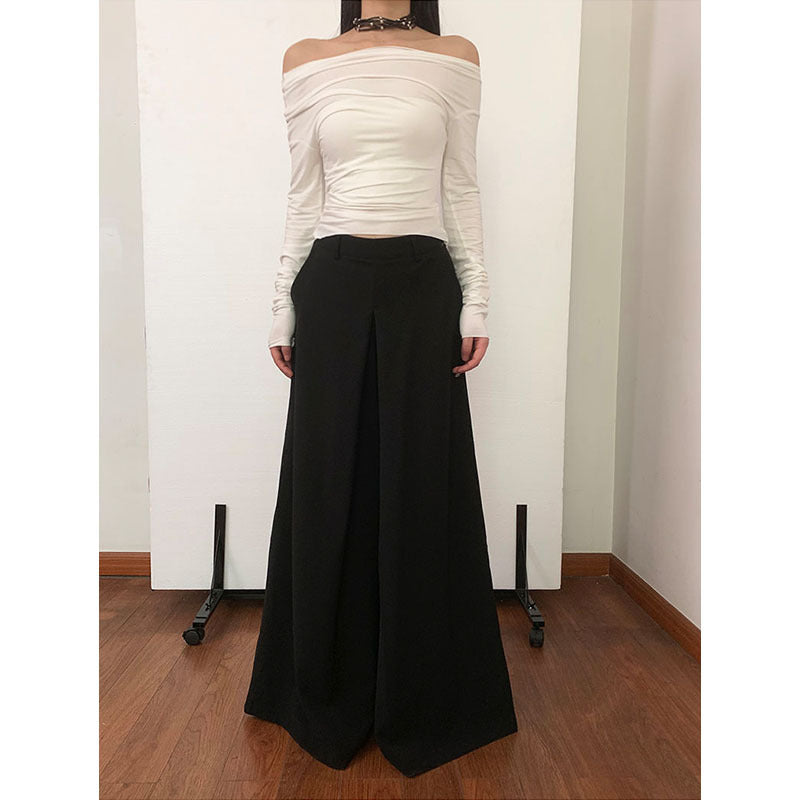 No Leg Type Super Slimming Hot Girl Draped Suit Pants Casual Pants