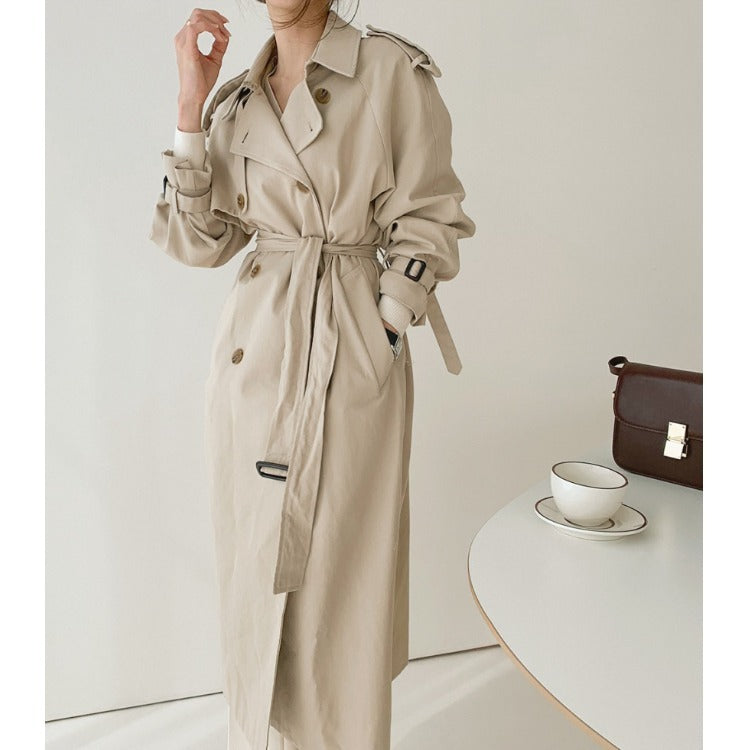 Workwear coat with waist and knee