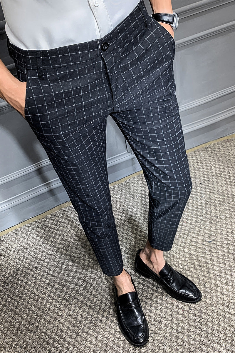 Plaid suit pants
