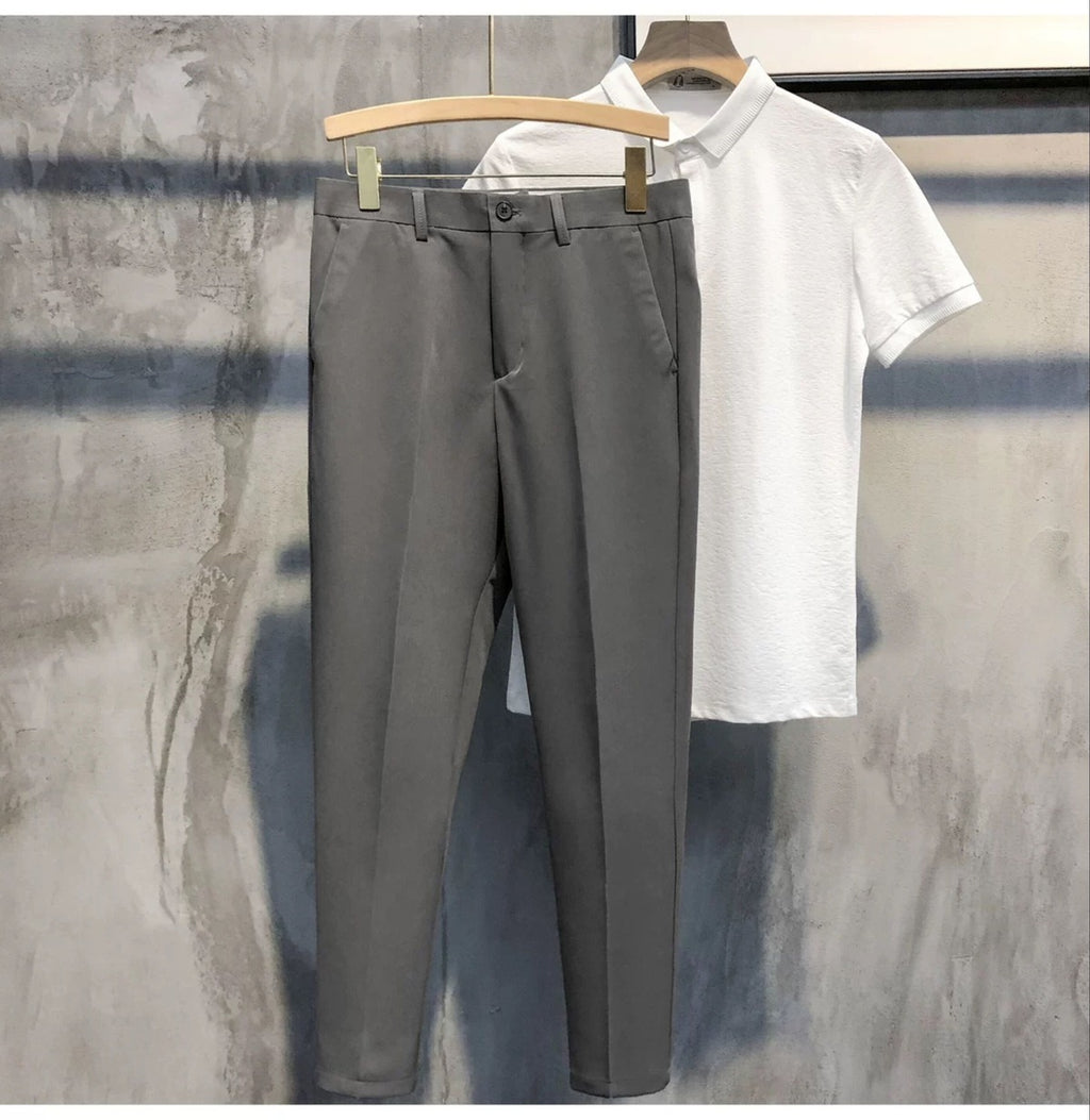 Men's Casual Slim All-match Cropped Pants