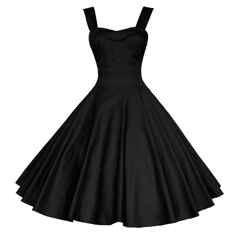 European And American Retro High-waisted Puffy Dress