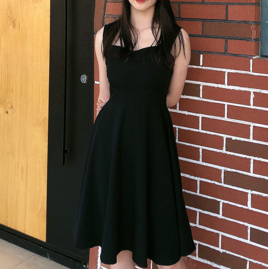 European And American Retro High-waisted Puffy Dress