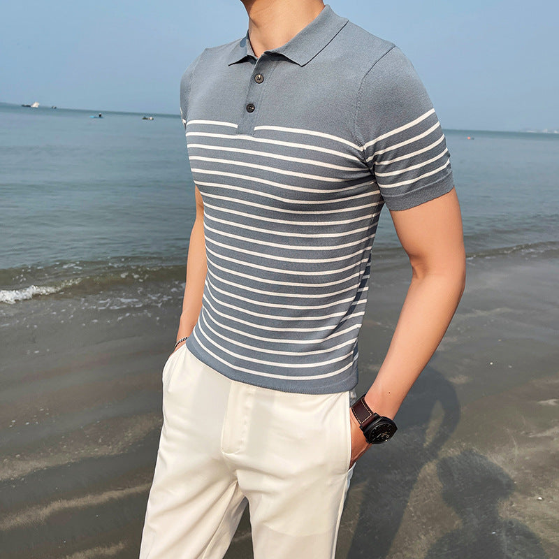 Striped Cotton Casual T-shirt