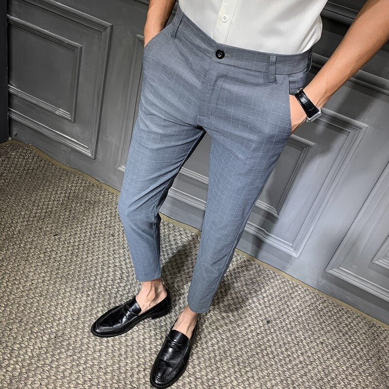 Plaid suit pants