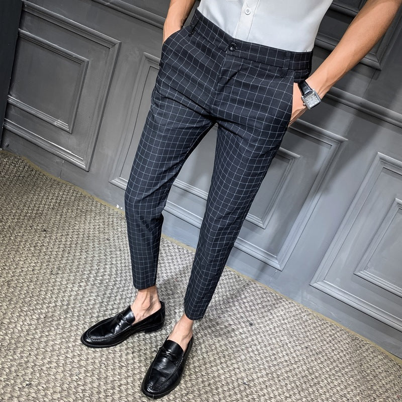 Plaid suit pants
