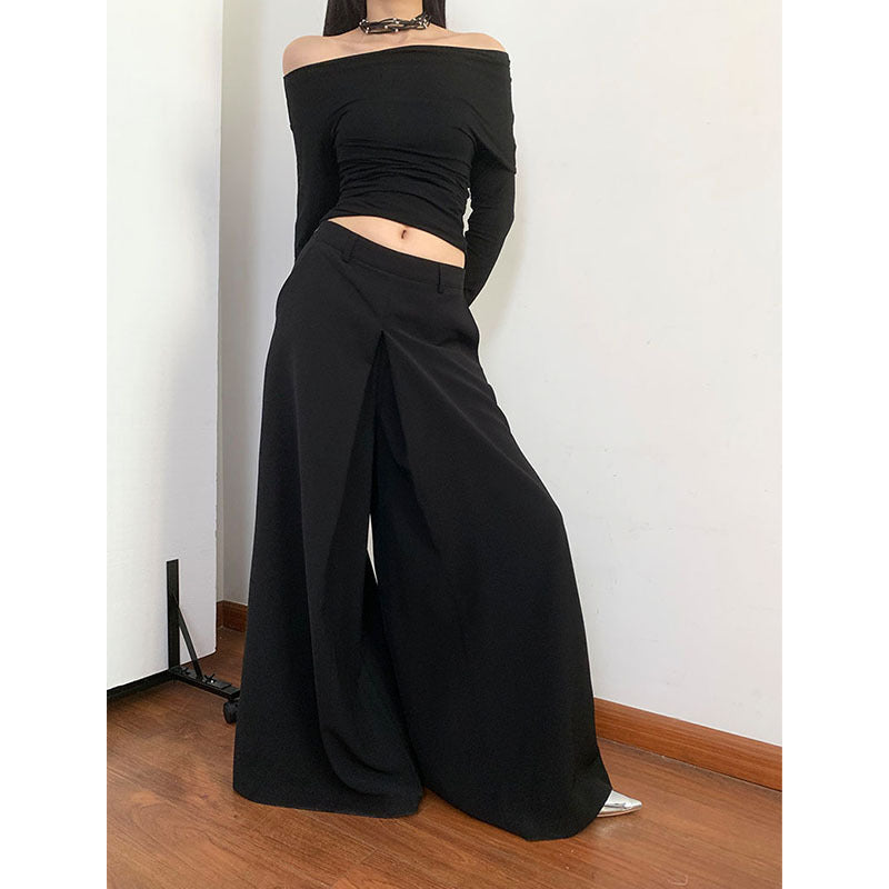 No Leg Type Super Slimming Hot Girl Draped Suit Pants Casual Pants