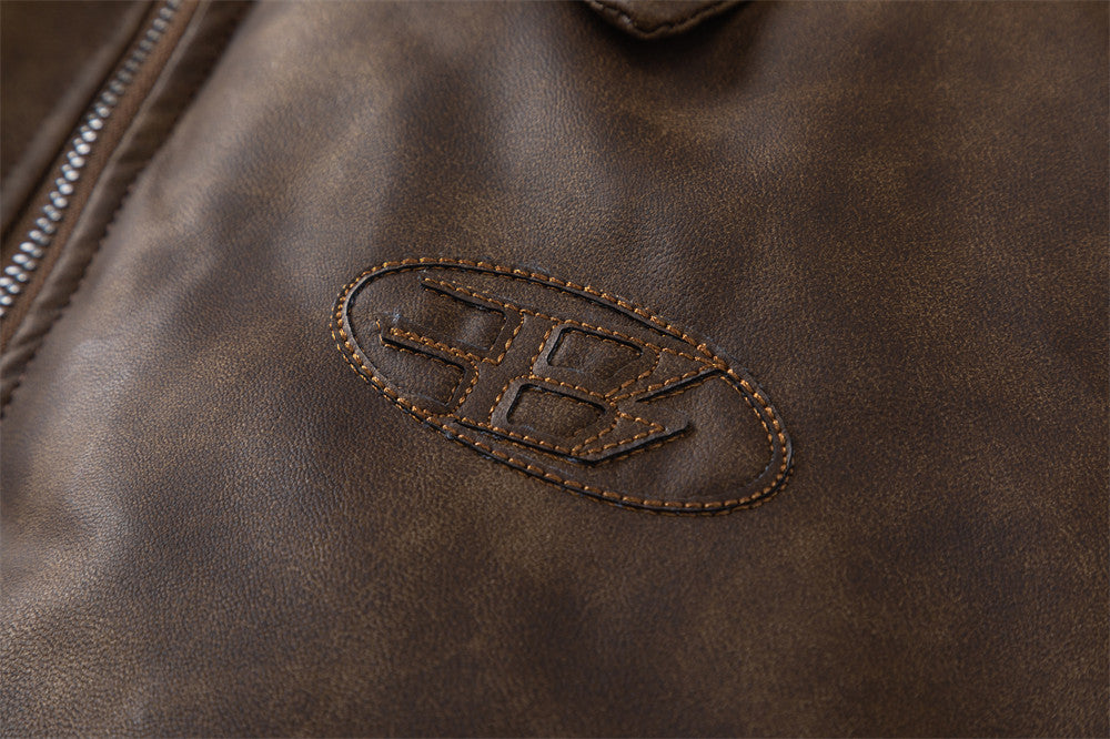Rock Thickened PU Leather Jacket Men
