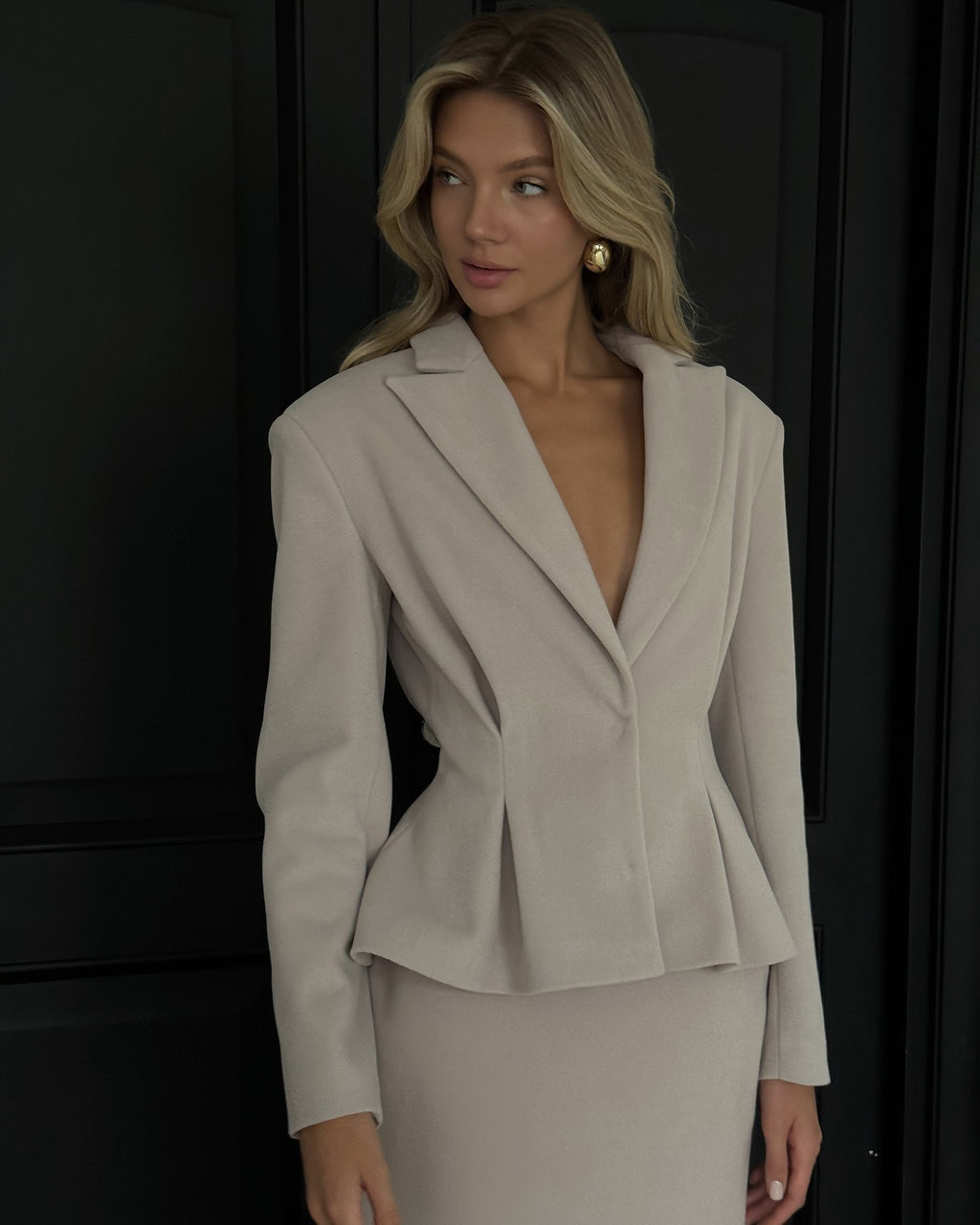 New Fashion Waist-controlled Elegant Business Suit Coat Skirt