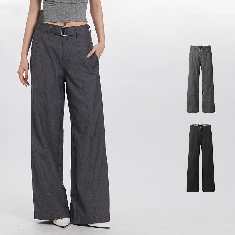 Simple Trousers Women's Straight Drooping Loose All-matching Casual Pants