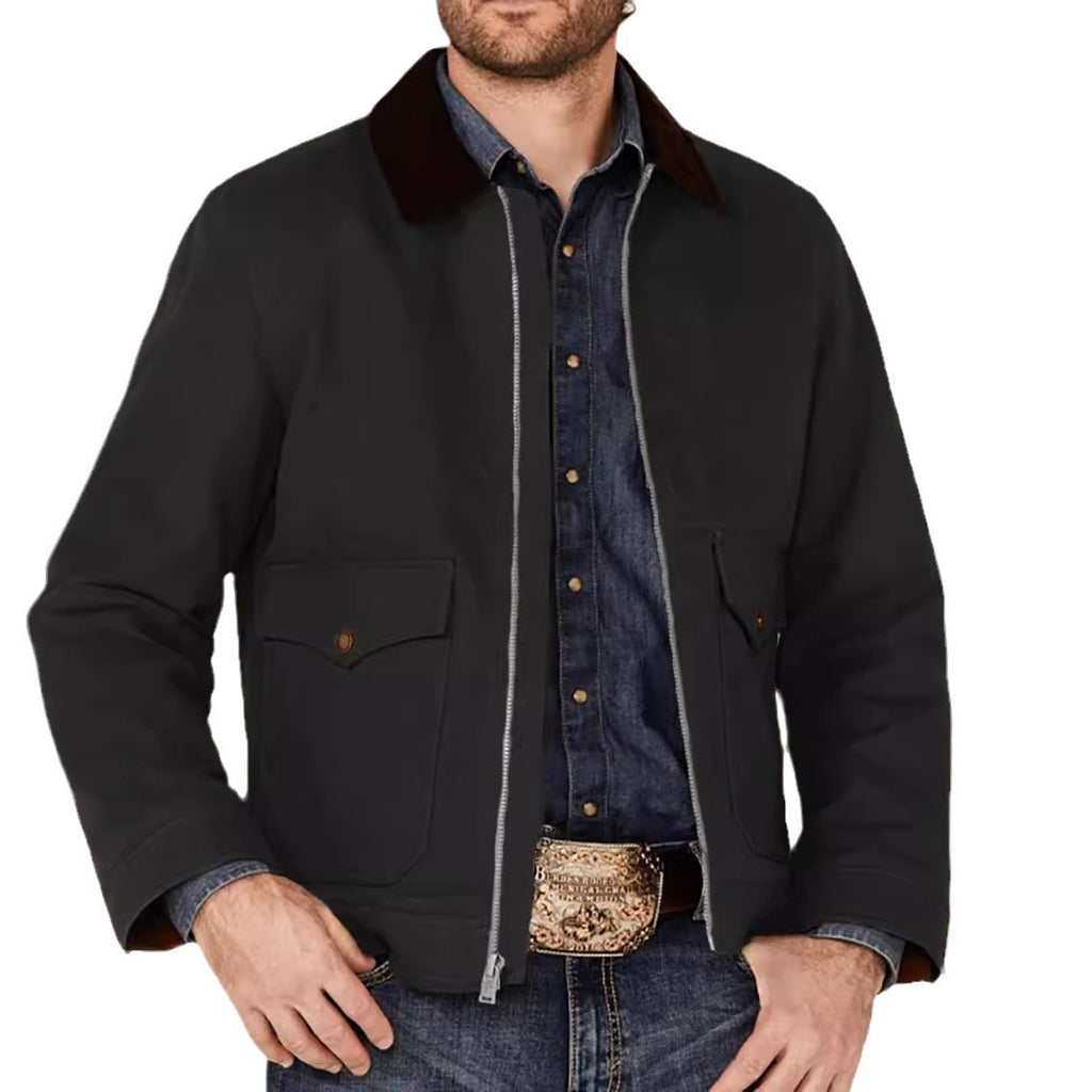 Men's Spring And Autumn Casual Cotton Canvas Jacket