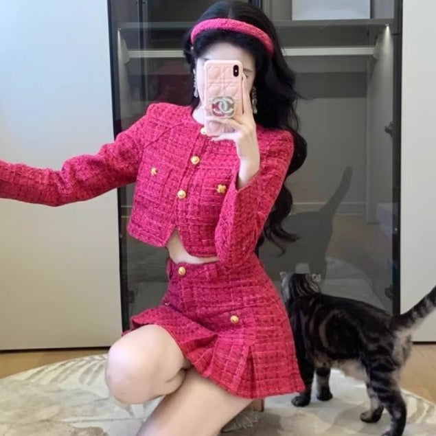 Suit Socialite Slimming Short Top Coat High Waist