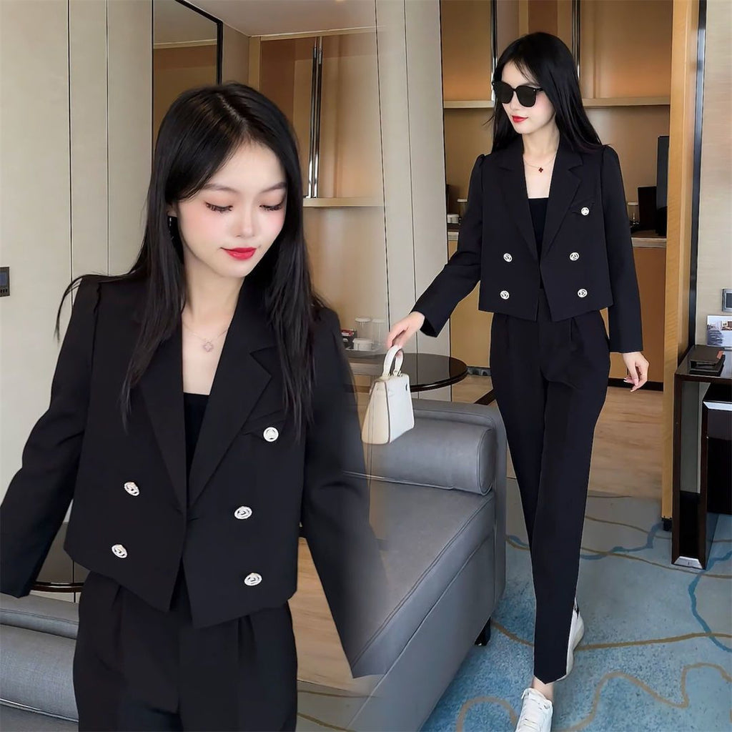 Suit Jacket Women's Long Sleeve Pants Suit