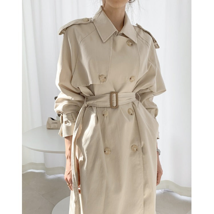 Workwear coat with waist and knee