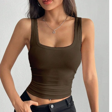 Top With Deep U-Neck And Racerback
