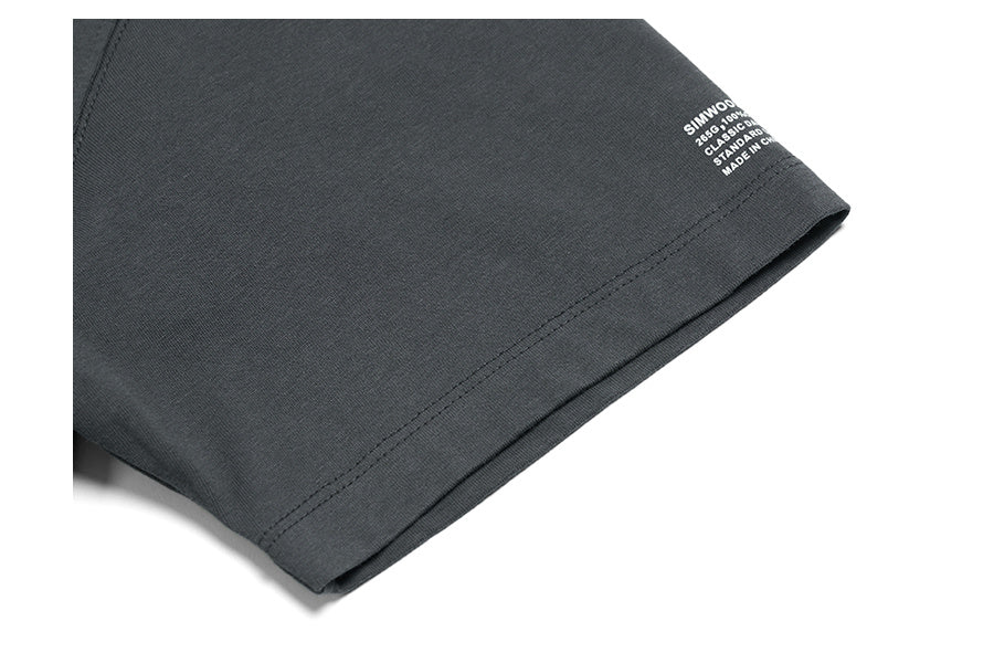 Basic Solid Color Heavy Underwear Short-sleeved T-shirt Men