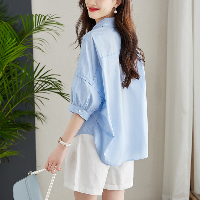 Loose Slim-fit Casual Shirt Pure Cotton Shirt