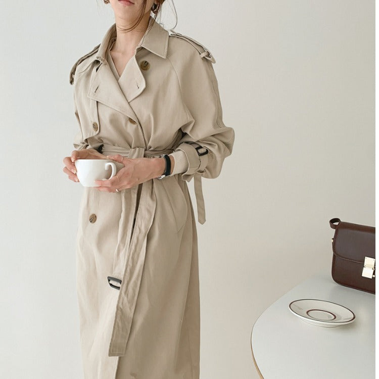 Workwear coat with waist and knee