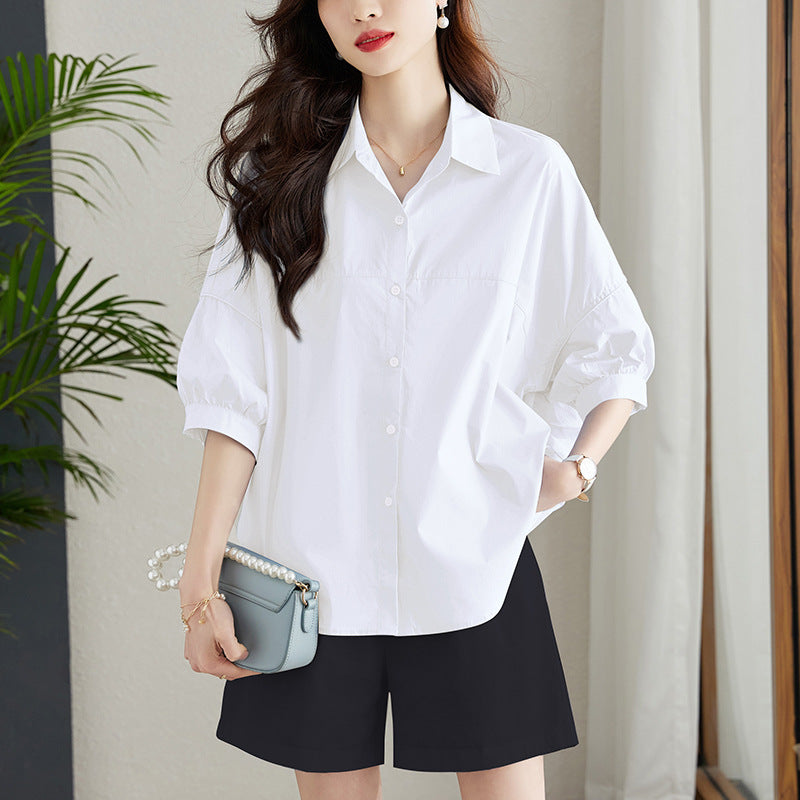 Loose Slim-fit Casual Shirt Pure Cotton Shirt