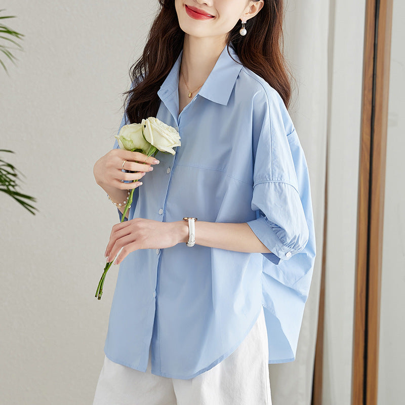 Loose Slim-fit Casual Shirt Pure Cotton Shirt