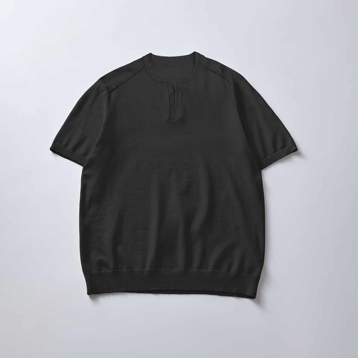 Knitted Short-sleeved Men's Summer Old Money Style Top