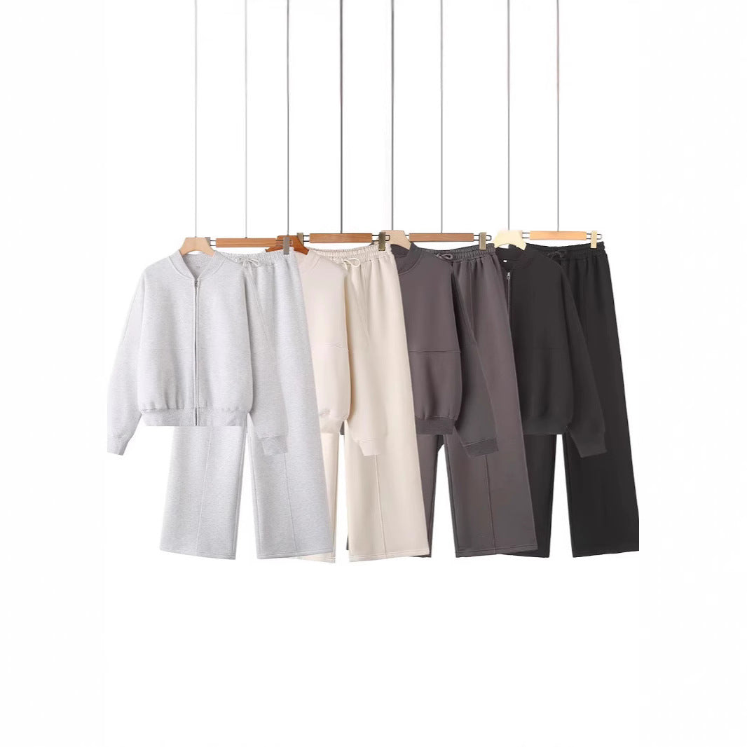 Jacket Coat Sweatshirt Elastic Waist Pants Suit
