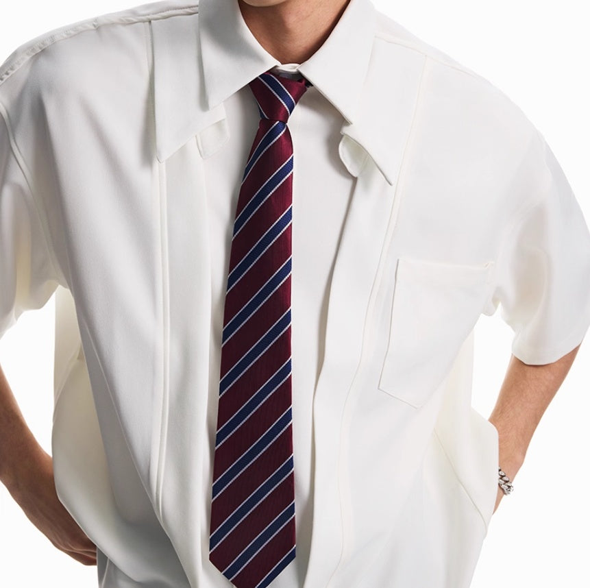 Summer Anti-wrinkle Design White Shirt For Men