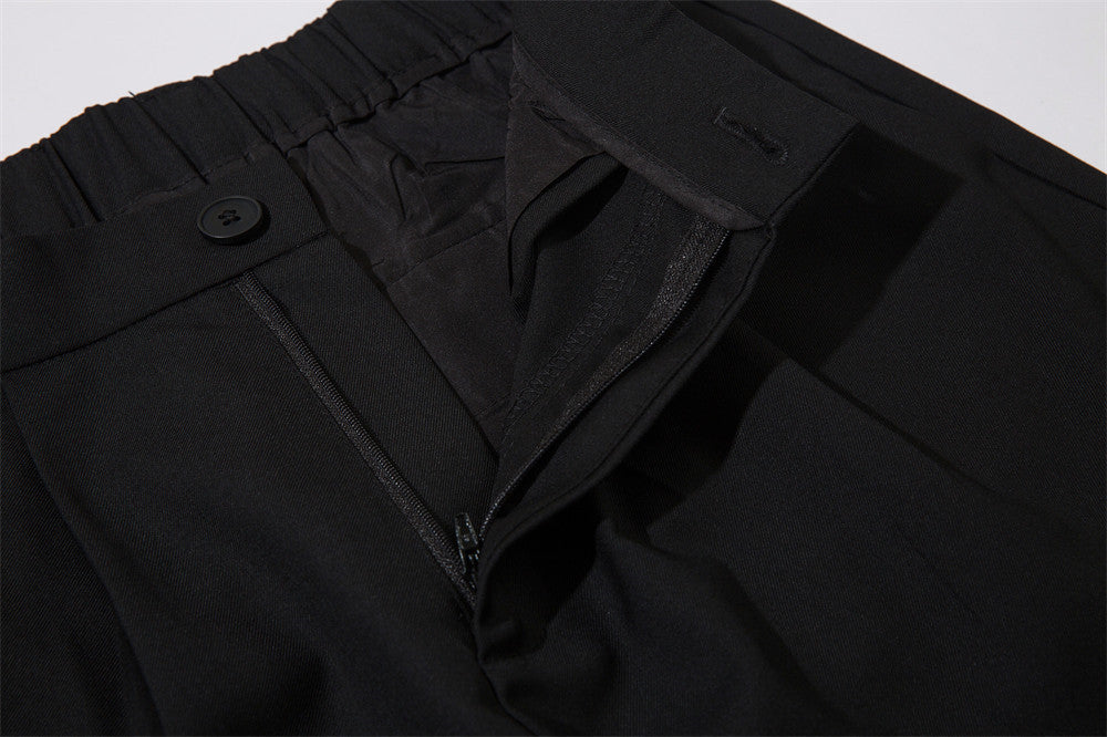 Solid Color Draping Suit Pants For Men