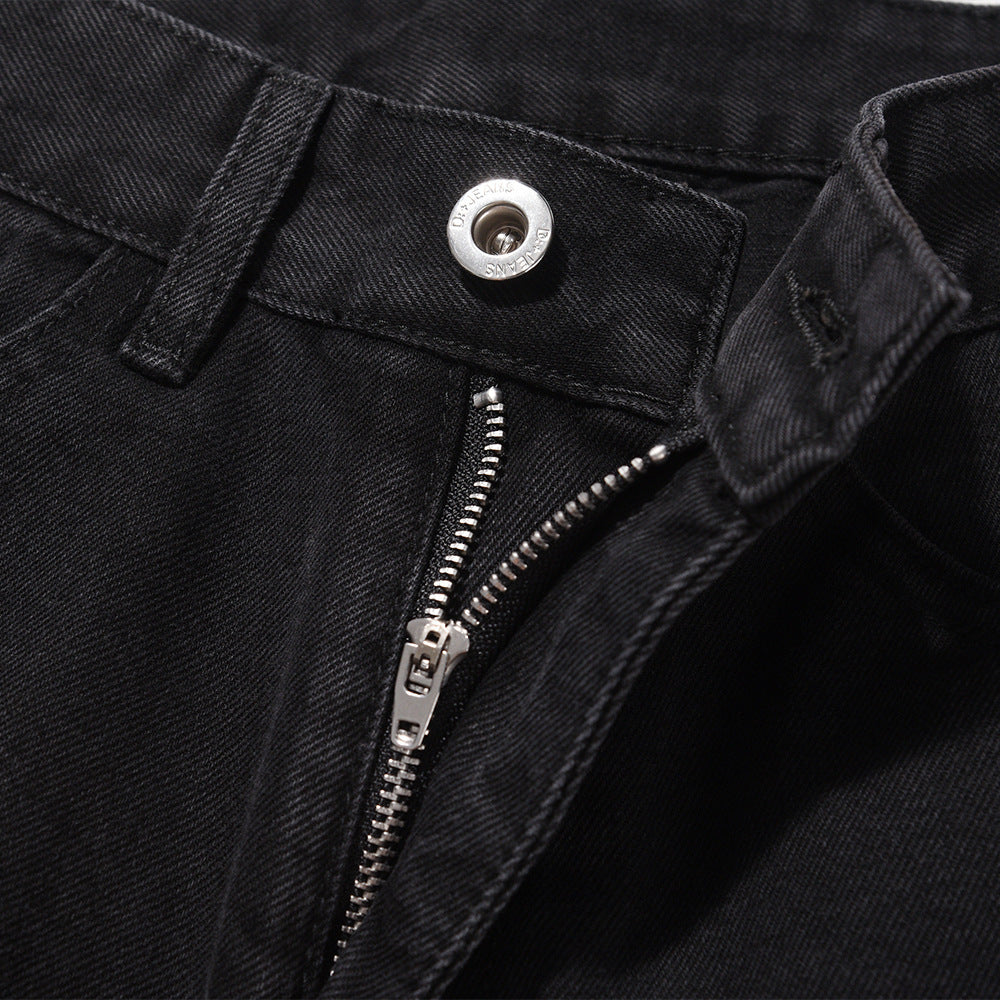 Fashion Solid Color Basic Jeans Men