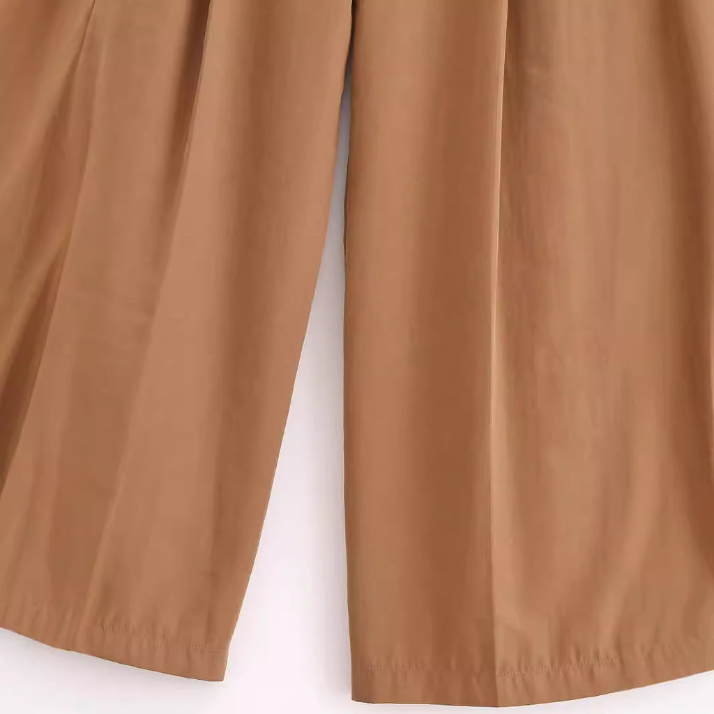 Stylish Simple And Versatile Casual Draping Long Pleated Pants