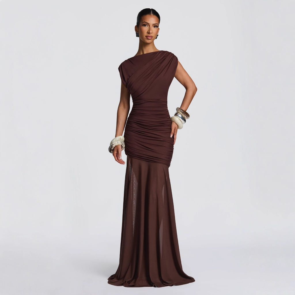 Fashion French Style Temperament Satin Dress Women