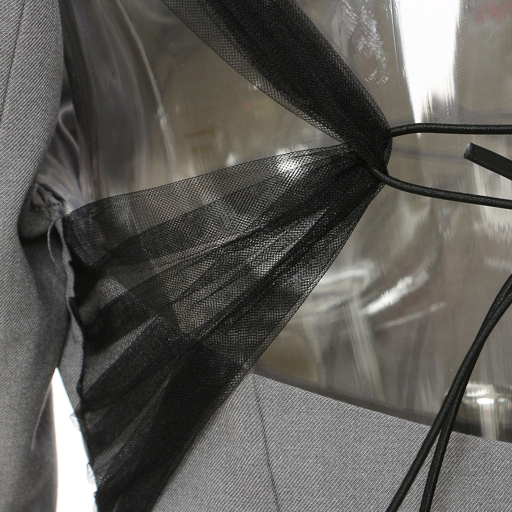 Women's Backless Lotus Leaf Hem Suit Waist Slim Coat