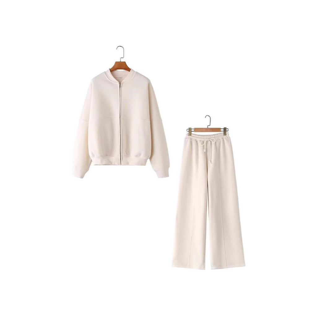 Jacket Coat Sweatshirt Elastic Waist Pants Suit