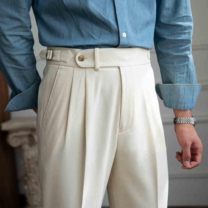 Business Retro All-match Naples Draped Suit Pants