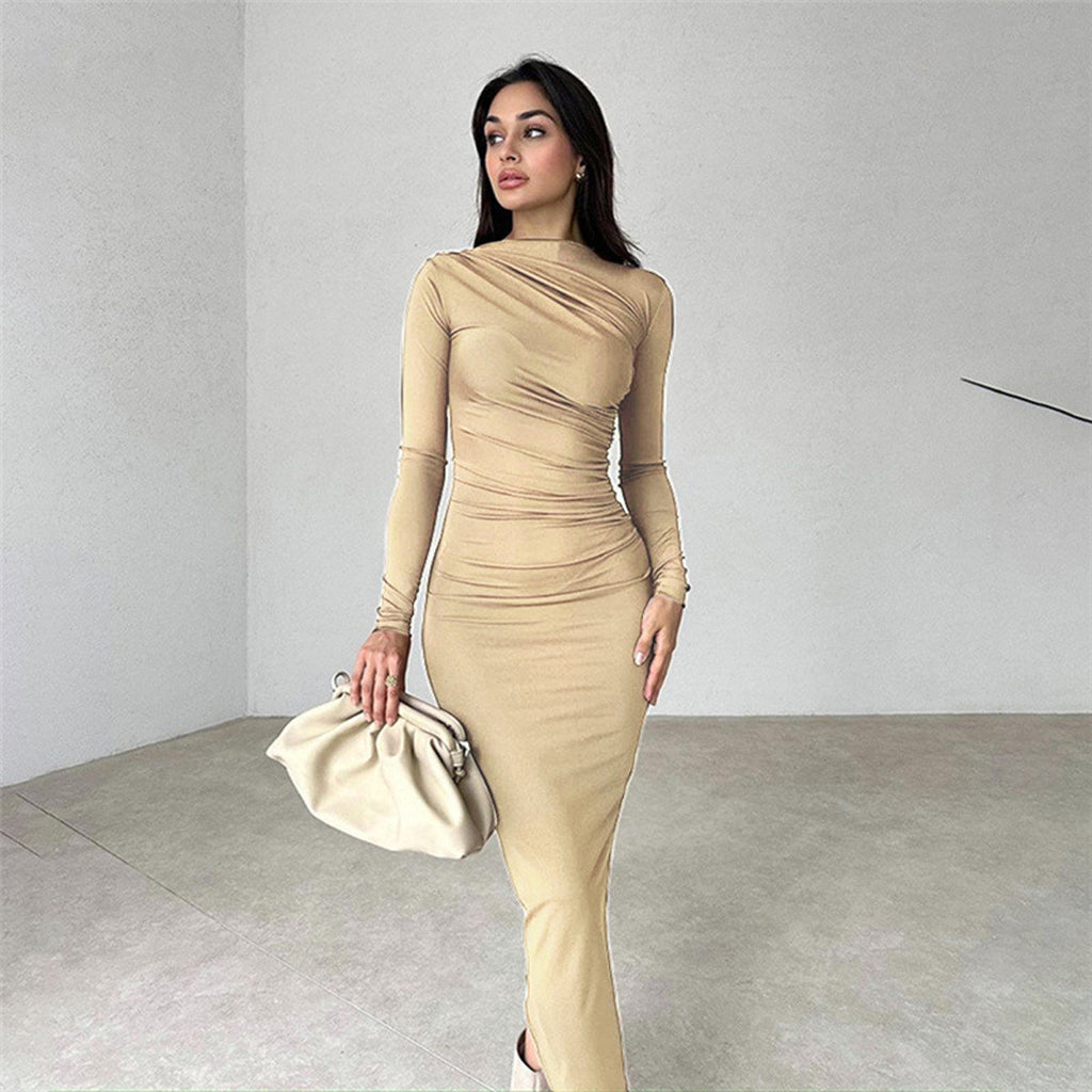 Slim Fit High Class Elegant Long Sheath Dress Women