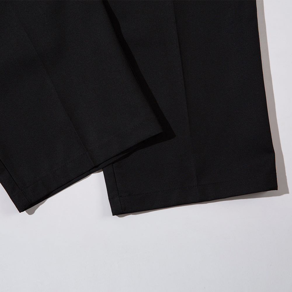 Solid Color Draping Suit Pants For Men