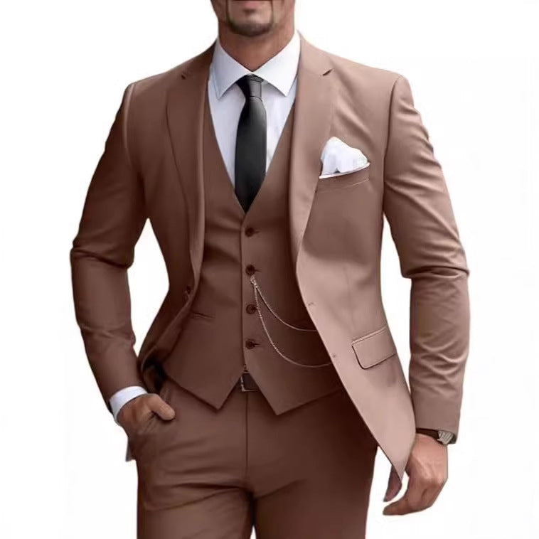 Traje de negocios ajustado para hombre, estilo banquete, formal.