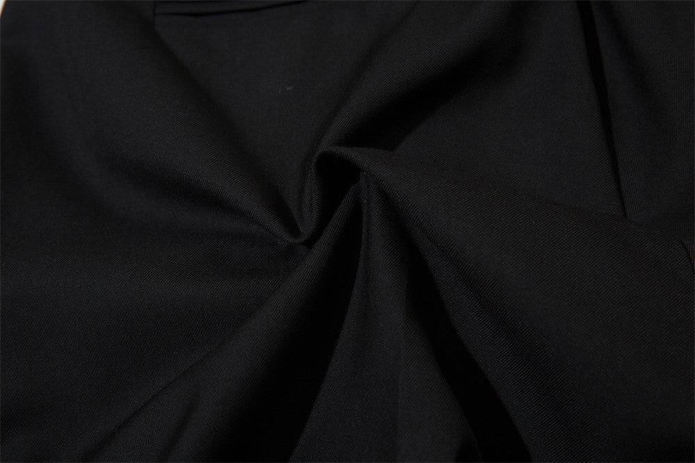 Solid Color Draping Suit Pants For Men