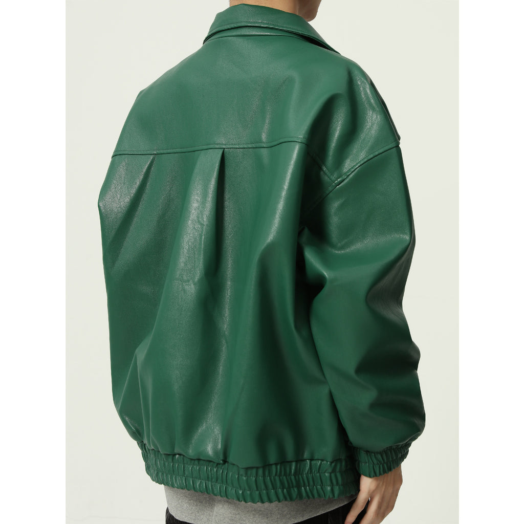Winter Loose Leather Jacket Men