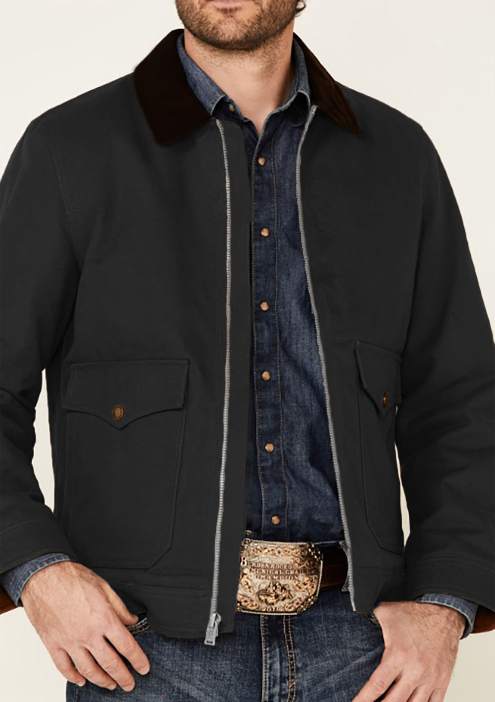 Men's Spring And Autumn Casual Cotton Canvas Jacket