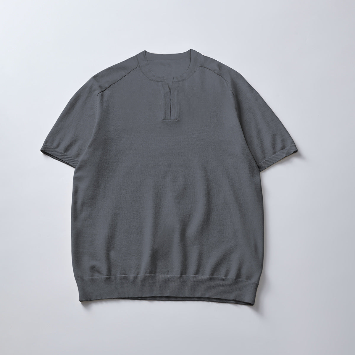 Knitted Short-sleeved Men's Summer Old Money Style Top