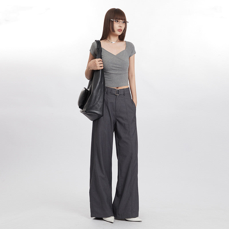 Simple Trousers Women's Straight Drooping Loose All-matching Casual Pants
