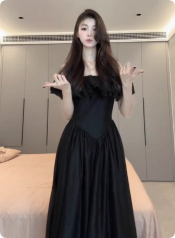 French High-end One Shoulder Dress For Women In Summer