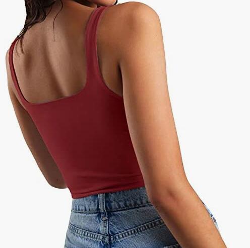 Women's Sleeveless Vest Square Collar Casual Top
