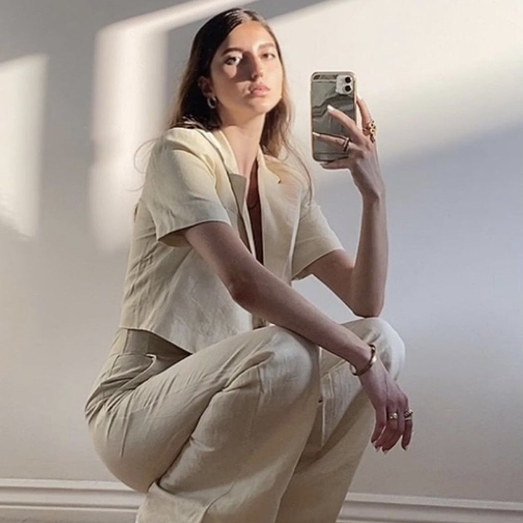 Suit Summer French Short-sleeved Suit Pants