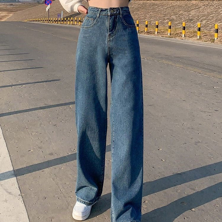 Wide Leg Jeans For Women Bottom Baggy Denim Pants Trousers