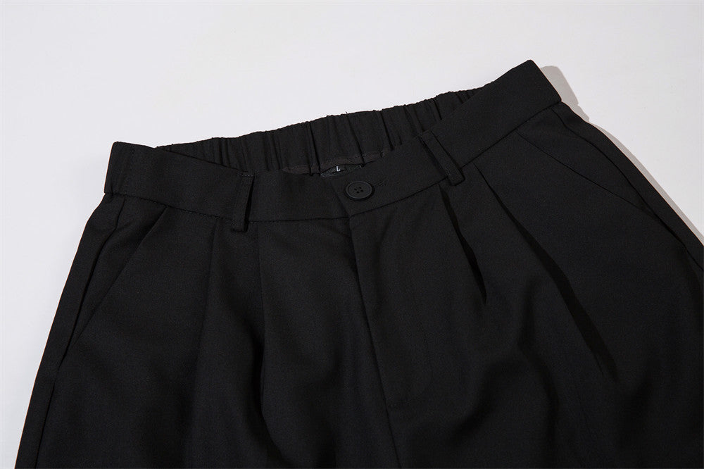 Solid Color Draping Suit Pants For Men