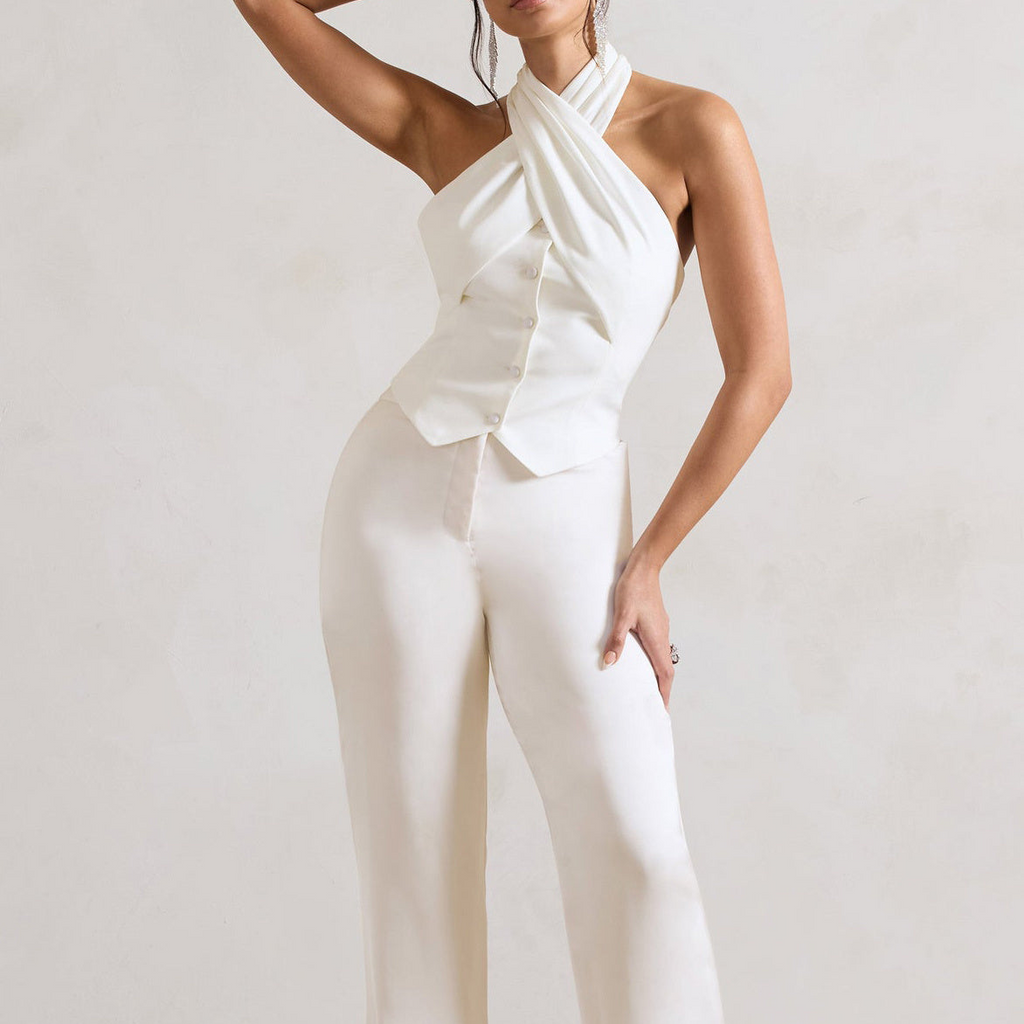 Women's Halter Neck Vest & Pants Set