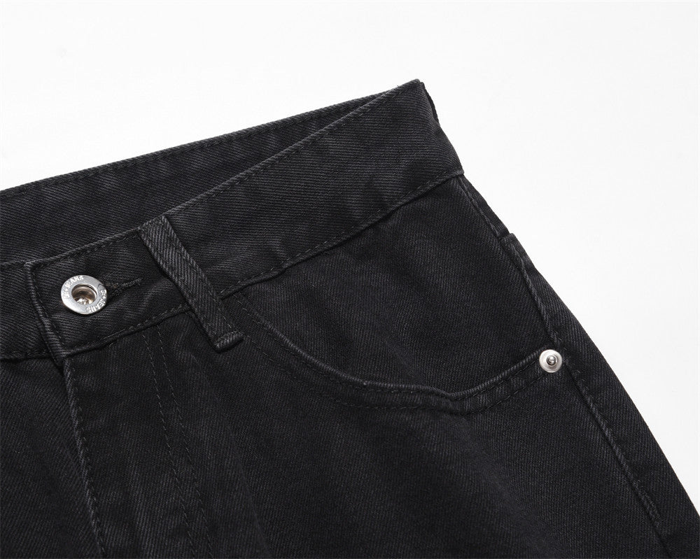 Fashion Solid Color Basic Jeans Men