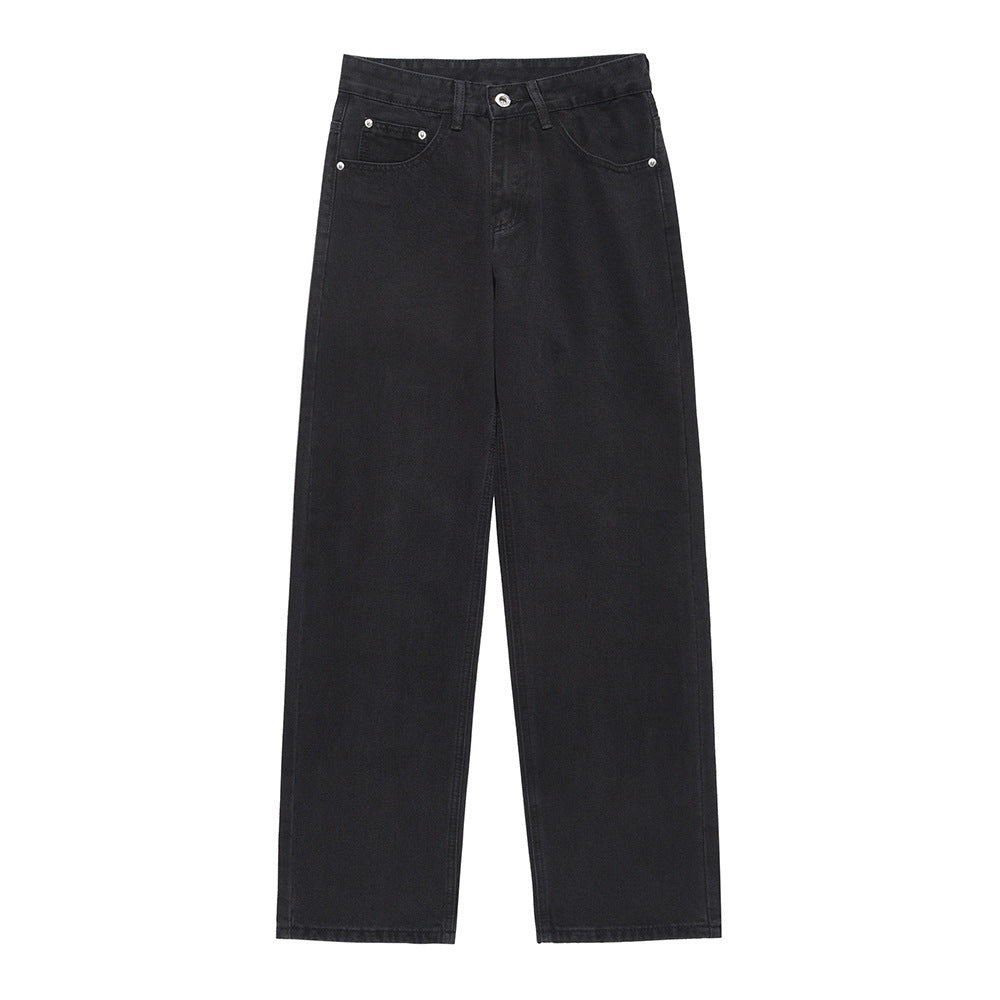 Fashion Solid Color Basic Jeans Men